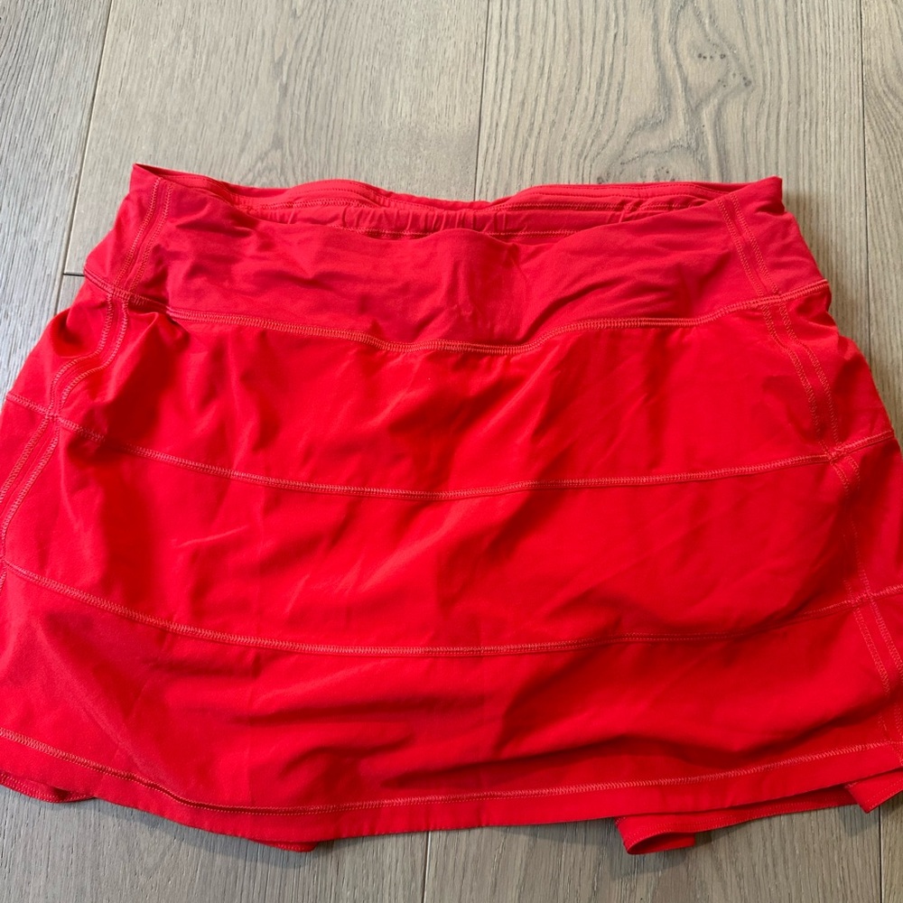 Bright Red (Hot Heat) Color SIZE 8 Lululemon Pace Rival Mid-Rise Long Skirt